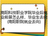 南阳科技职业学院毕业后就业前景怎么样，毕业生去向(南阳职院就业去向)