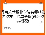 河南艺术职业学院有哪些知名校友，简单分析(豫艺校友概况)