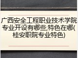 广西安全工程职业技术学院专业开设有哪些,特色在哪(桂安职院专业特色)