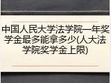 中国人民大学法学院一年奖学金最多能拿多少(人大法学院奖学金上限)