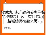盐城幼儿师范高等专科学校的校徽是什么，有何来历(盐城幼师校徽来历)