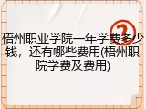 梧州职业学院一年学费多少钱，还有哪些费用(梧州职院学费及费用)