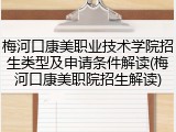 梅河口康美职业技术学院招生类型及申请条件解读(梅河口康美职院招生解读)