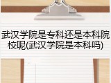 武汉学院是专科还是本科院校呢(武汉学院是本科吗)
