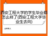 西安工程大学的学生毕业都怎么样了(西安工程大学毕业生去向)
