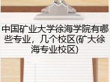 中国矿业大学徐海学院有哪些专业，几个校区(矿大徐海专业校区)