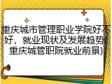 重庆城市管理职业学院好不好，就业现状及发展趋势(重庆城管职院就业前景)