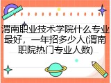 渭南职业技术学院什么专业最好，一年招多少人(渭南职院热门专业人数)