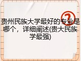 贵州民族大学最好的专业是哪个，详细阐述(贵大民族学最强)