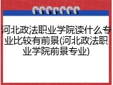 河北政法职业学院读什么专业比较有前景(河北政法职业学院前景专业)