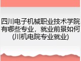 四川电子机械职业技术学院有哪些专业，就业前景如何(川机电院专业就业)