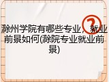 滁州学院有哪些专业，就业前景如何(滁院专业就业前景)