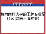 赣南医科大学的王牌专业是什么(赣医王牌专业)