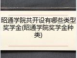 昭通学院共开设有哪些类型奖学金(昭通学院奖学金种类)