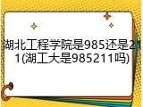 湖北工程学院是985还是211(湖工大是985211吗)