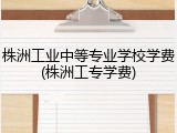 株洲工业中等专业学校学费(株洲工专学费)