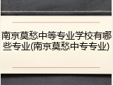 南京莫愁中等专业学校有哪些专业(南京莫愁中专专业)