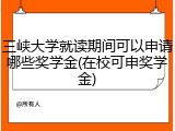 三峡大学就读期间可以申请哪些奖学金(在校可申奖学金)