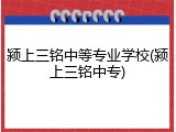 颍上三铭中等专业学校(颍上三铭中专)