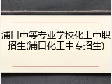 浦口中等专业学校化工中职招生(浦口化工中专招生)
