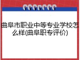 曲阜市职业中等专业学校怎么样(曲阜职专评价)