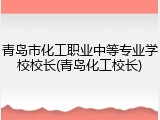 青岛市化工职业中等专业学校校长(青岛化工校长)