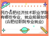 民办合肥经济技术职业学院有哪些专业，就业前景如何(合肥经职院专业就业)