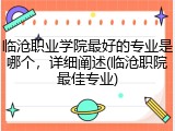 临沧职业学院最好的专业是哪个，详细阐述(临沧职院最佳专业)