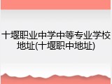 十堰职业中学中等专业学校地址(十堰职中地址)