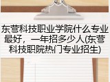东营科技职业学院什么专业最好，一年招多少人(东营科技职院热门专业招生)