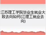 江苏理工学院毕业生就业大致去向如何(江理工就业去向)